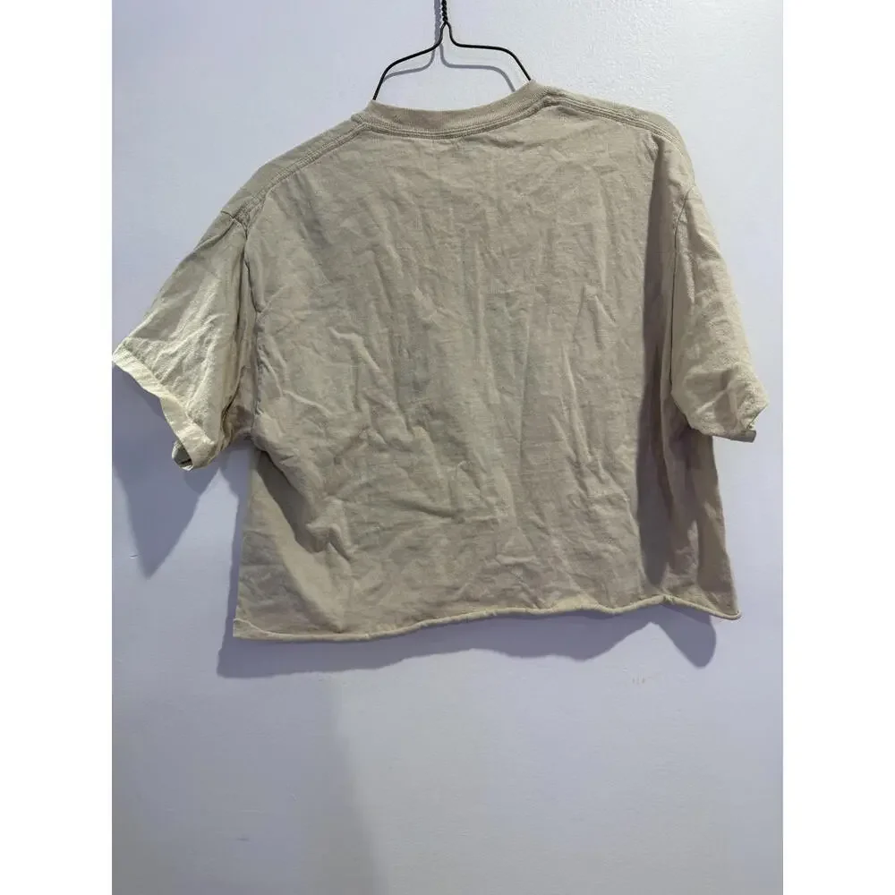 The Rolling Stones Leopard Print Tongue Graphic Cropped T-Shirt Size S - Picture 4 of 4